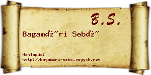 Bagaméri Sebő névjegykártya